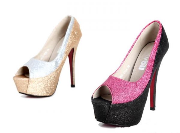 Sapatos com glitter